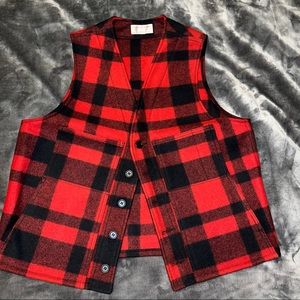 Filson Mackinaw Wool Vest Buffalo Plaid 